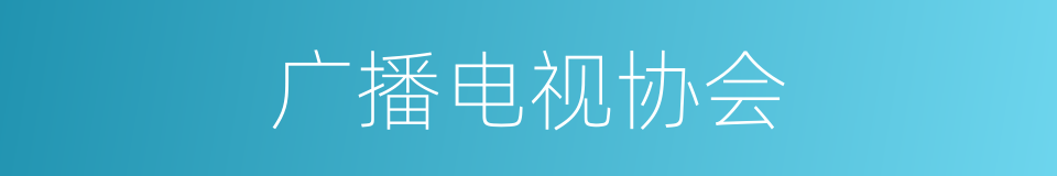 广播电视协会的同义词