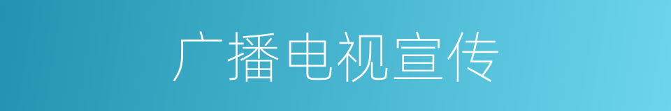 广播电视宣传的同义词