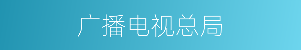 广播电视总局的同义词