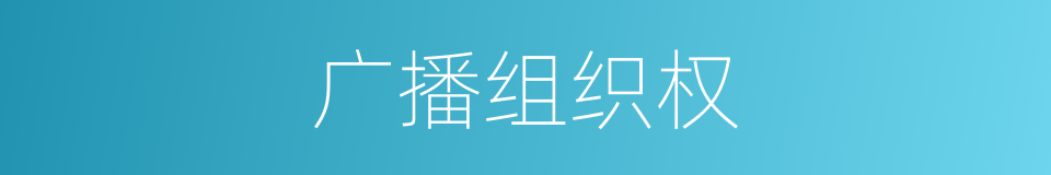 广播组织权的同义词