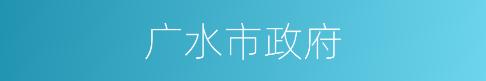广水市政府的同义词