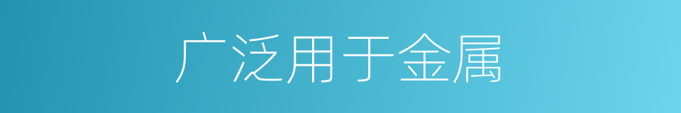 广泛用于金属的同义词