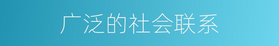 广泛的社会联系的同义词