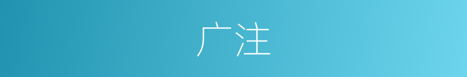 广注的同义词