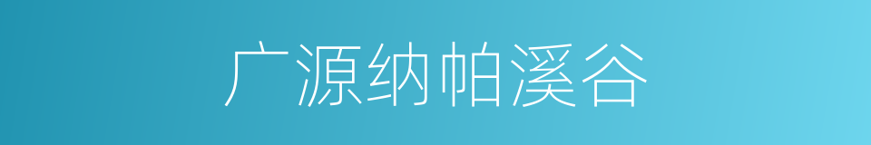 广源纳帕溪谷的同义词