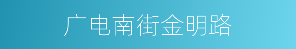 广电南街金明路的同义词