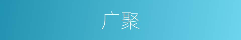 广聚的同义词