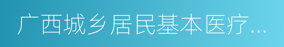 广西城乡居民基本医疗保险暂行办法的同义词