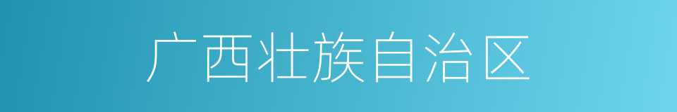 广西壮族自治区的意思