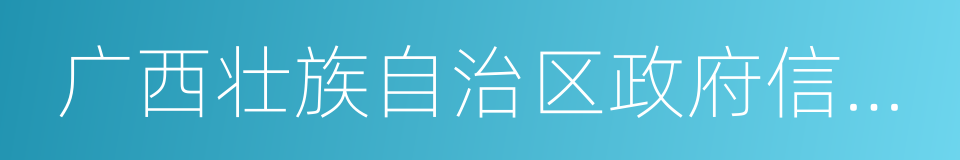 广西壮族自治区政府信息公开统一平台的同义词