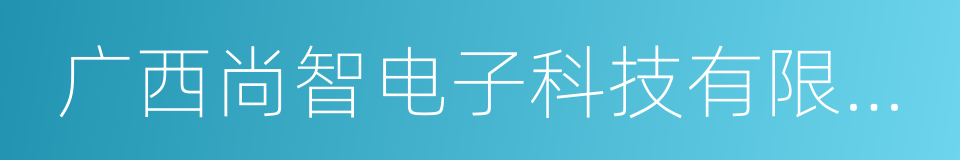 广西尚智电子科技有限公司的同义词