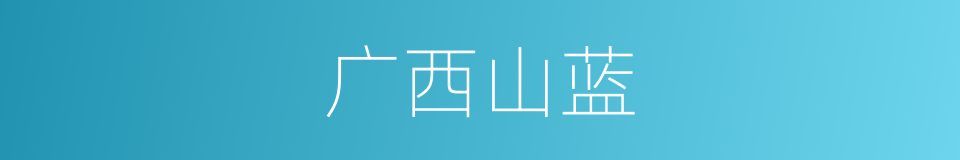广西山蓝的同义词