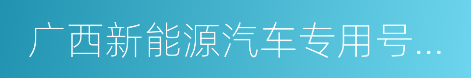 广西新能源汽车专用号牌推广应用工作方案的同义词