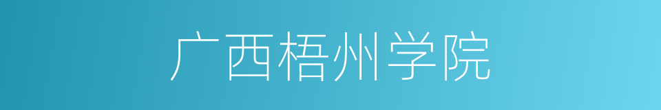 广西梧州学院的同义词