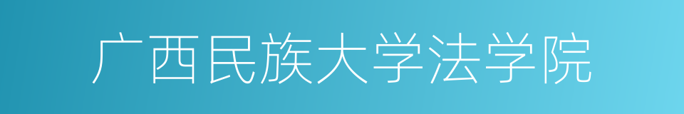 广西民族大学法学院的同义词