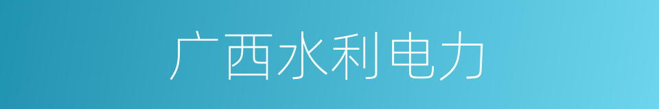 广西水利电力的同义词