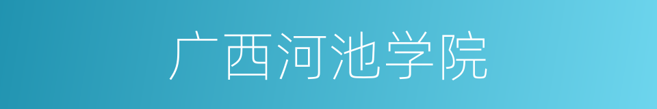 广西河池学院的同义词