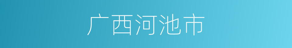 广西河池市的同义词