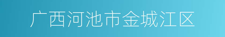 广西河池市金城江区的同义词