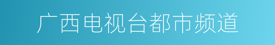 广西电视台都市频道的同义词