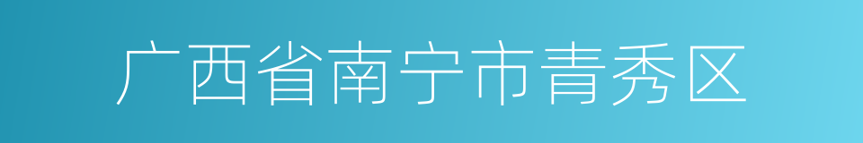 广西省南宁市青秀区的同义词