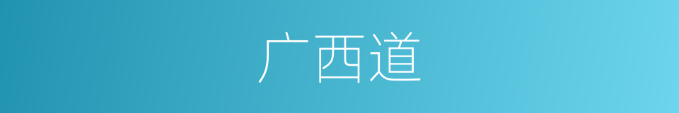 广西道的同义词