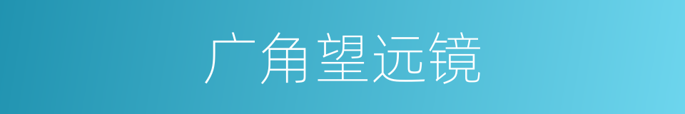广角望远镜的同义词