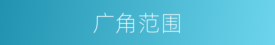 广角范围的同义词