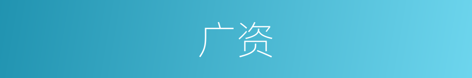 广资的同义词