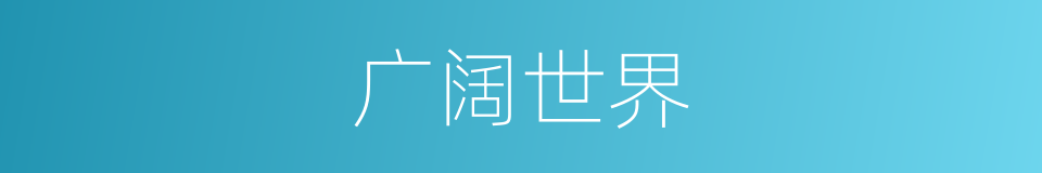 广阔世界的同义词