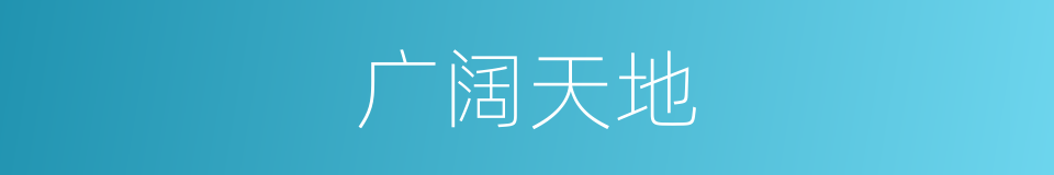 广阔天地的意思