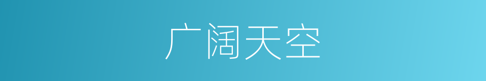 广阔天空的同义词