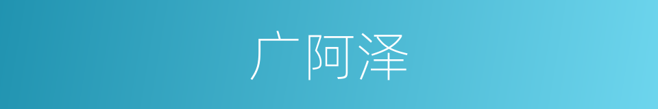 广阿泽的同义词