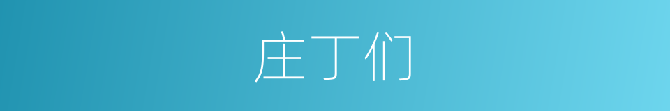 庄丁们的同义词