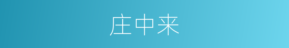 庄中来的同义词