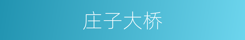 庄子大桥的同义词