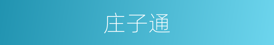 庄子通的同义词