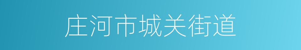 庄河市城关街道的同义词