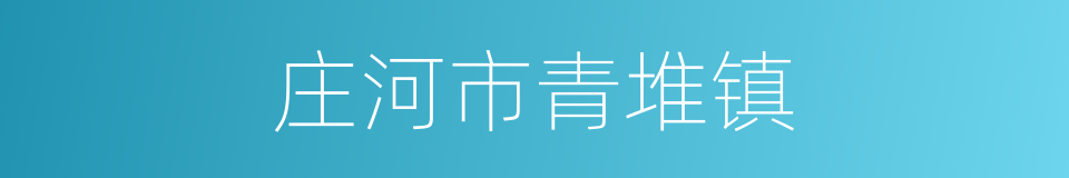 庄河市青堆镇的同义词