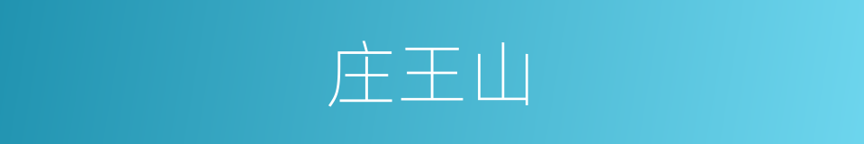 庄王山的同义词