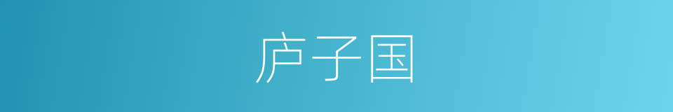 庐子国的同义词