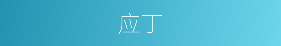 应丁的同义词