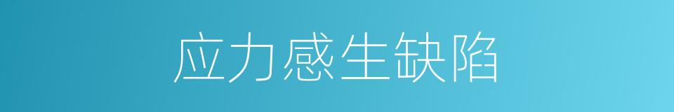 应力感生缺陷的同义词