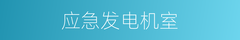 应急发电机室的同义词