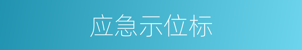 应急示位标的同义词