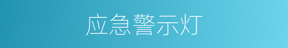 应急警示灯的同义词