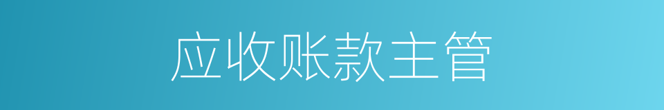 应收账款主管的同义词