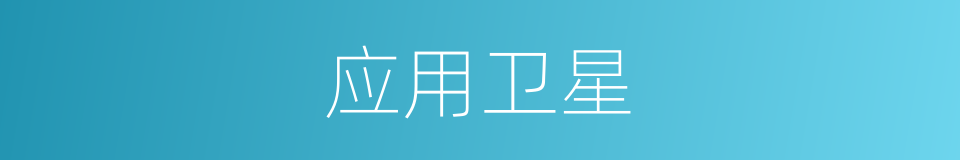 应用卫星的意思