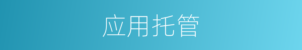 应用托管的同义词