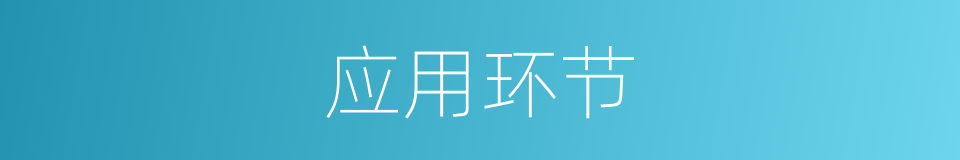 应用环节的同义词